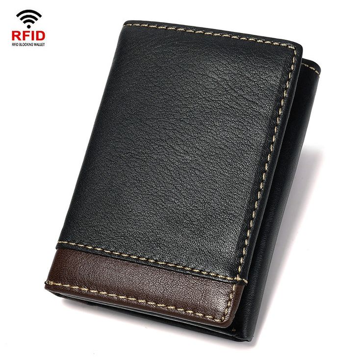Anti-theft men's cowhide wallet