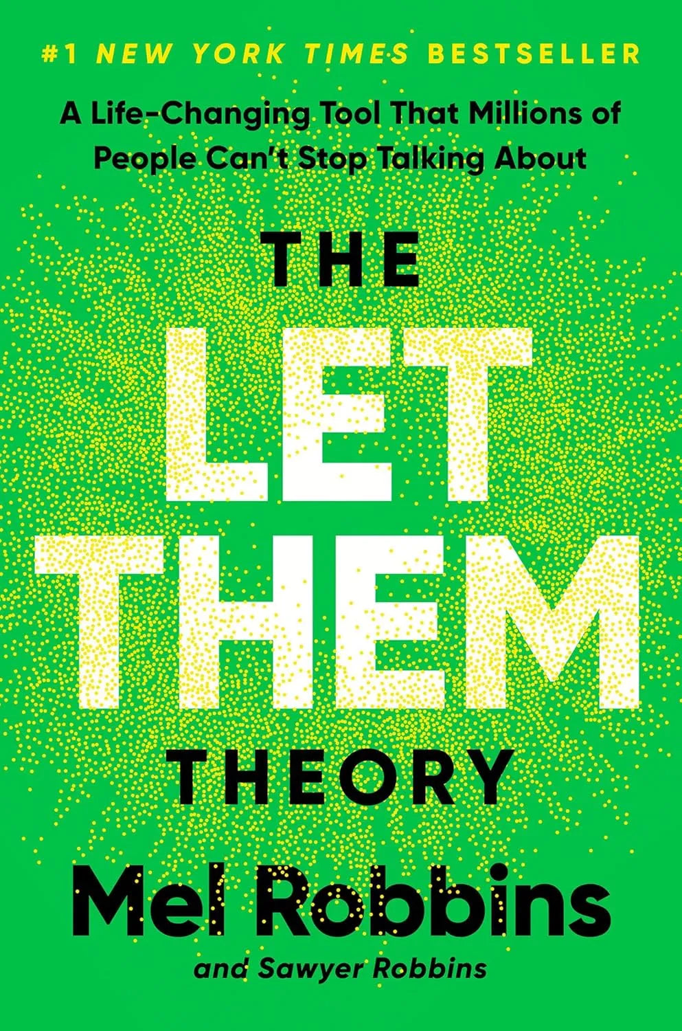 Book cover of 'The Let Them Theory' by Mel Robbins with a green background and white text.