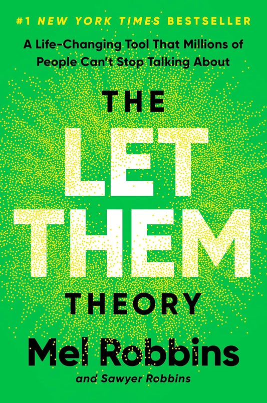 Book cover of 'The Let Them Theory' by Mel Robbins with a green background and white text.