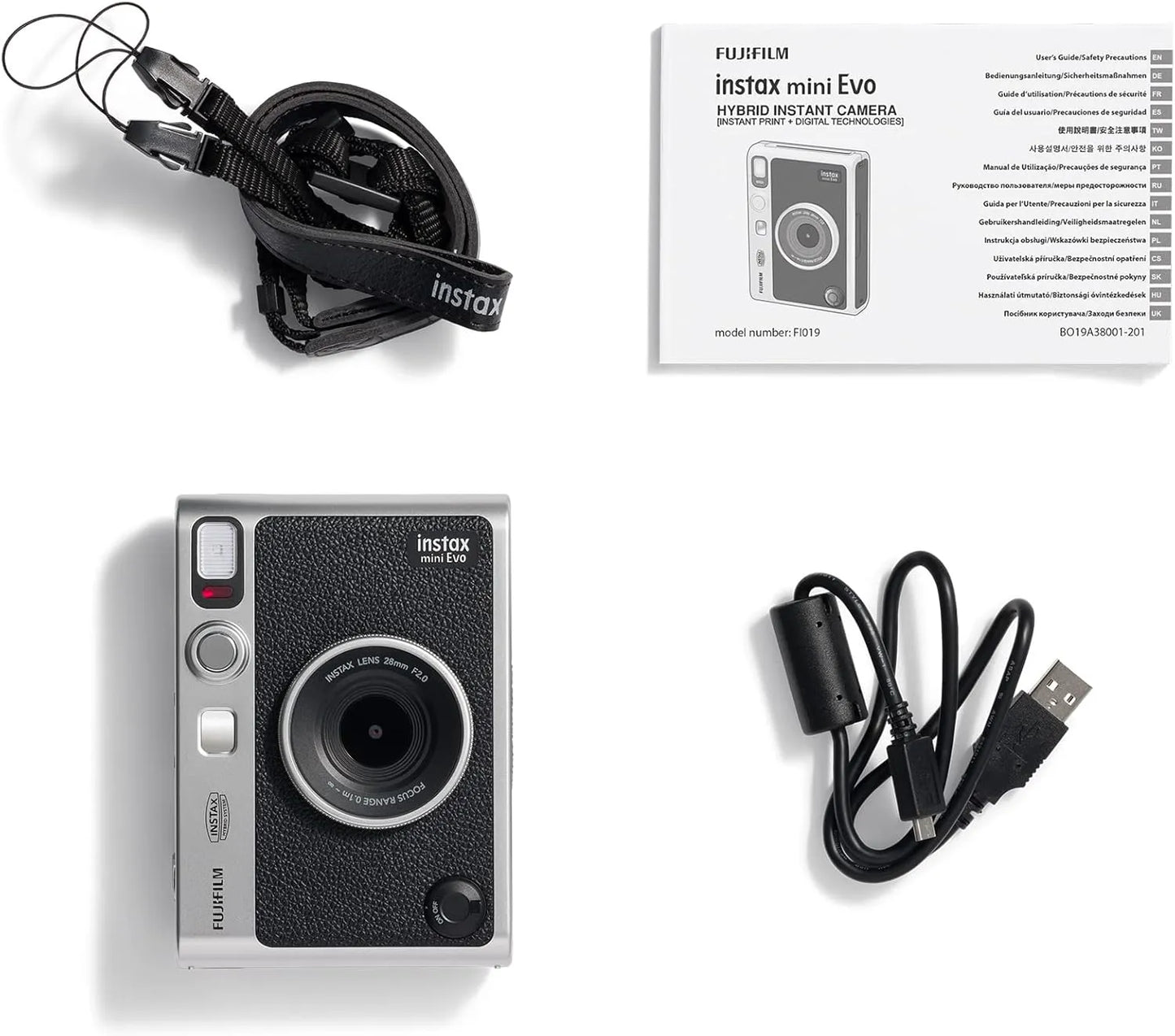 Instax Mini Evo Instant Film Camera - With Self-Timer & Built-In Flash, Electronics