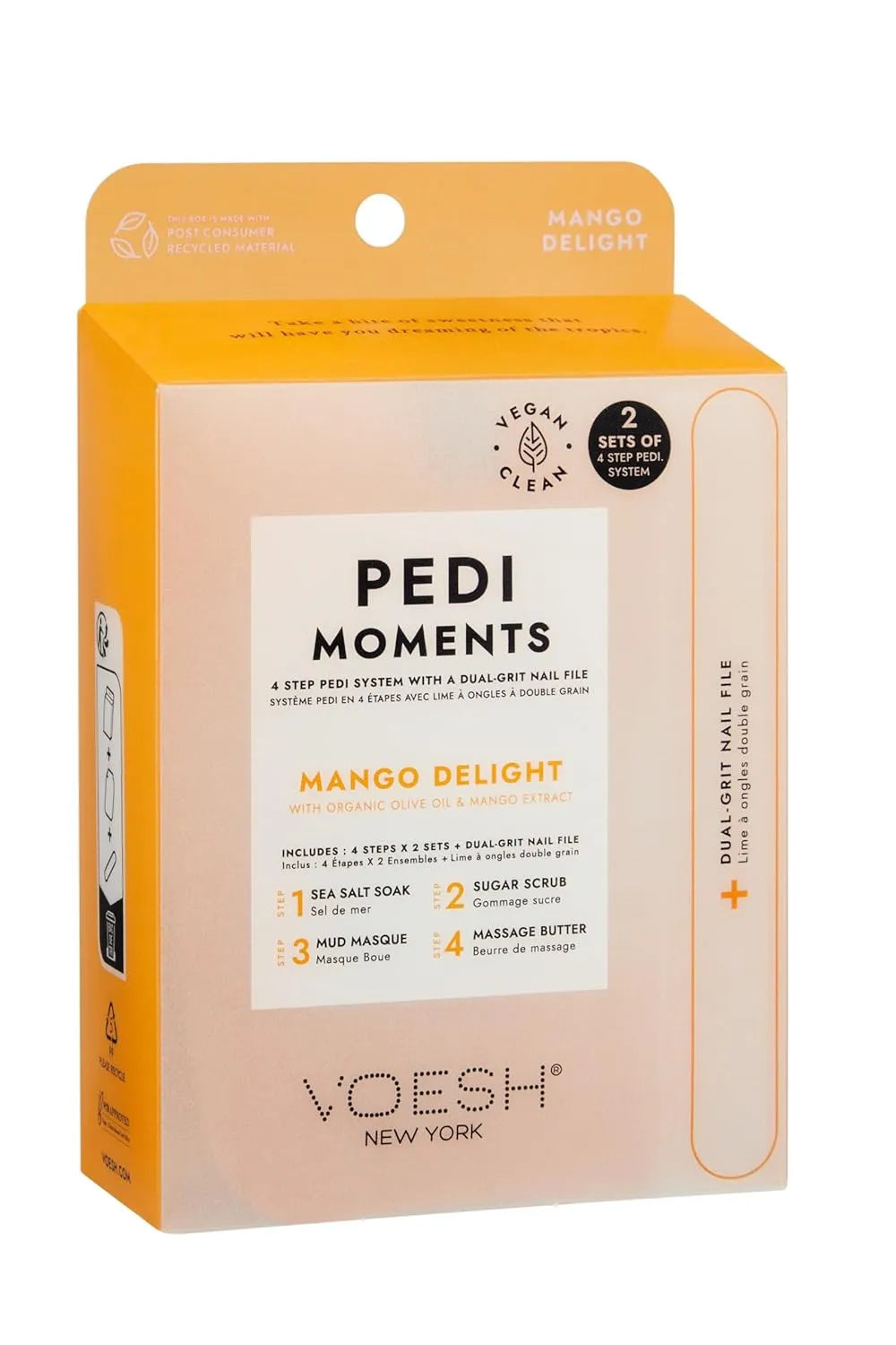 VOESH Pedi Moments Mango Delight pedicure kit packaging on a white background