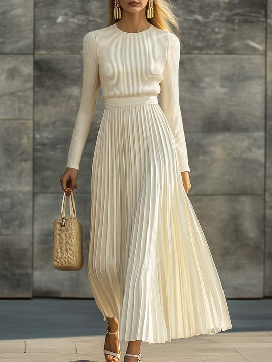 Pleated maxi dress