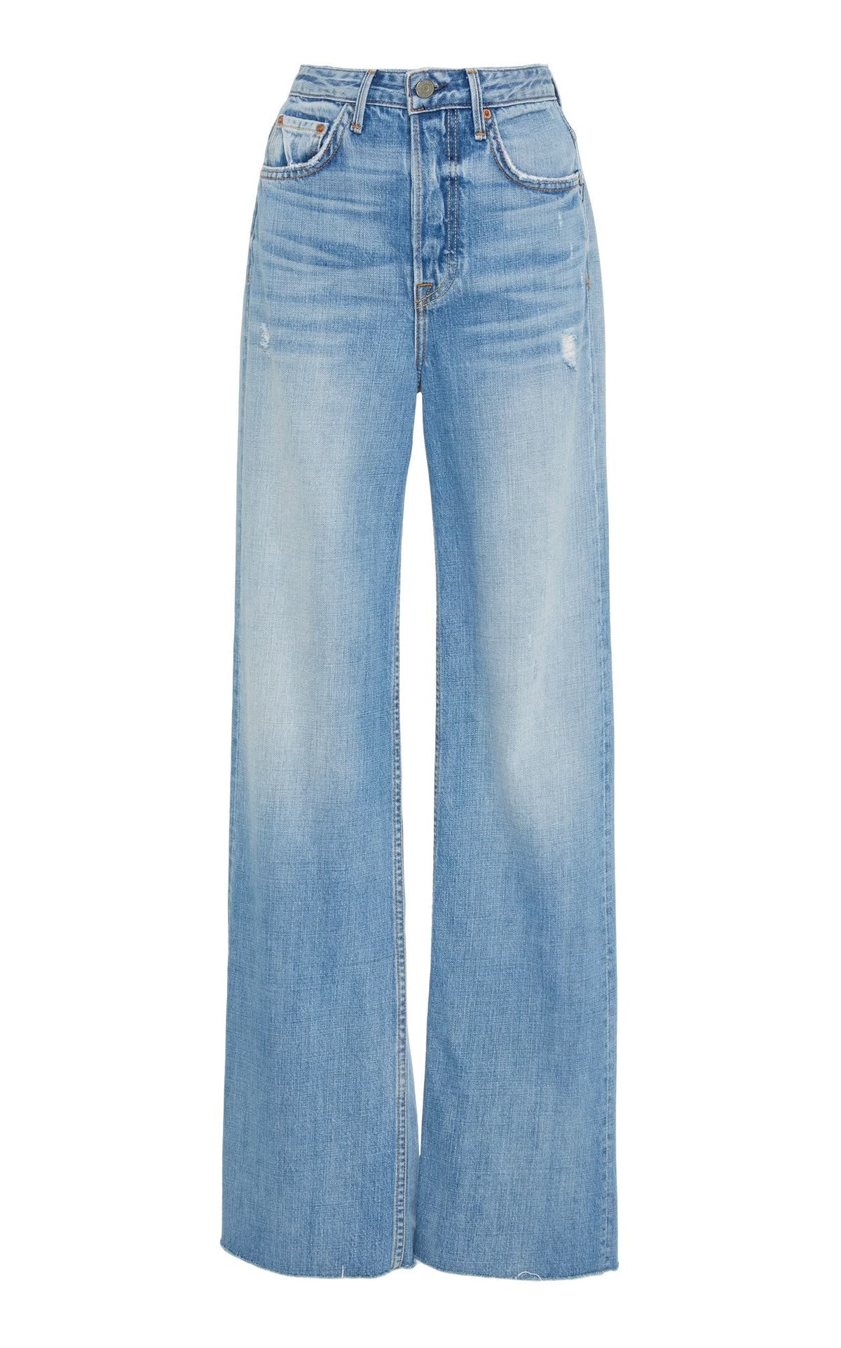 High-rise wide leg jeans
