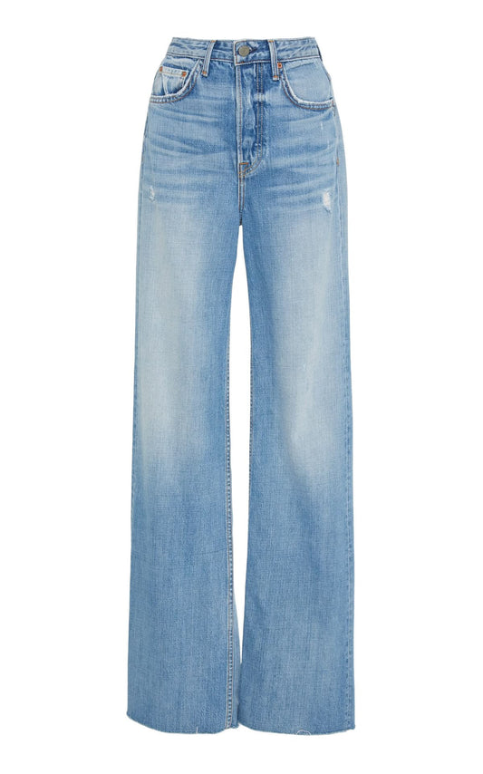 High-rise wide leg jeans