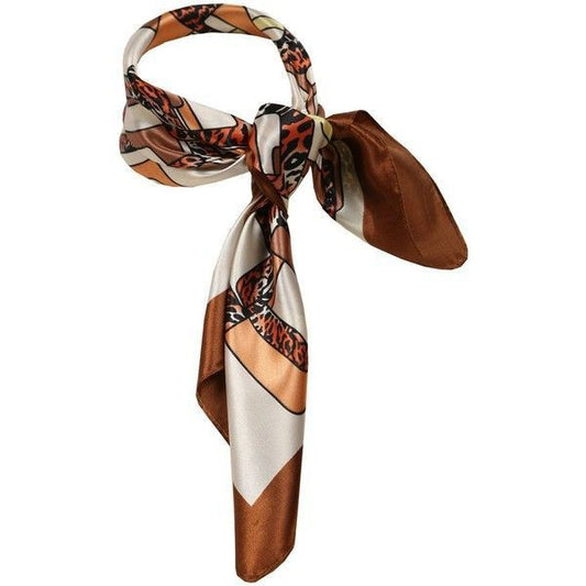 Satin brown scarf